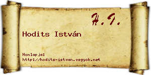 Hodits István névjegykártya